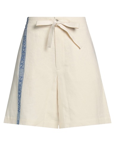 JW ANDERSON Shorts & Bermuda Ivory 51% Cotton, 49% Linen