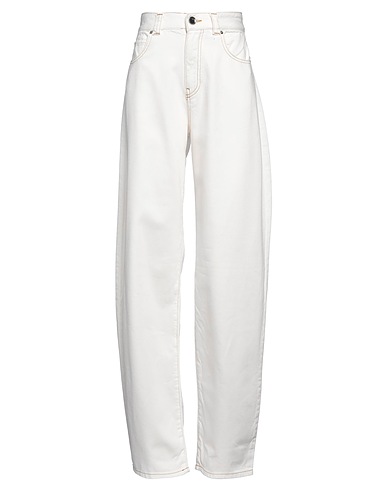 PINKO Denim pants Ivory 100% Cotton