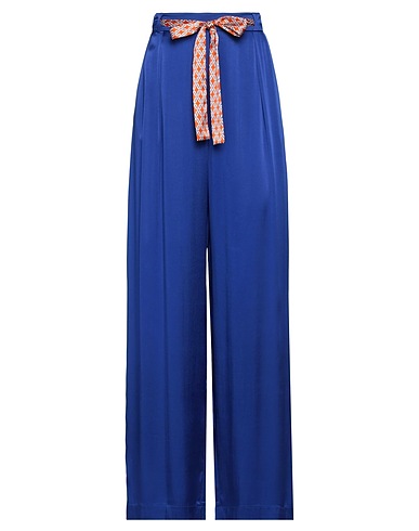 NIŪ Pantalone Blu 75% Acetato, 25% Seta, Cotone