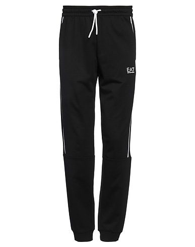 EA7 Casual pants Black 100% Cotton, Elastane