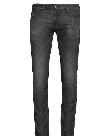 DW DENIM WORLD Denim pants Black 98% Cotton, 2% Elastane