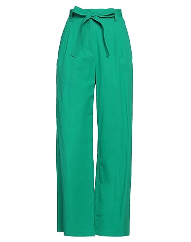 SUNCOO Casual pants Emerald green 100% Cotton