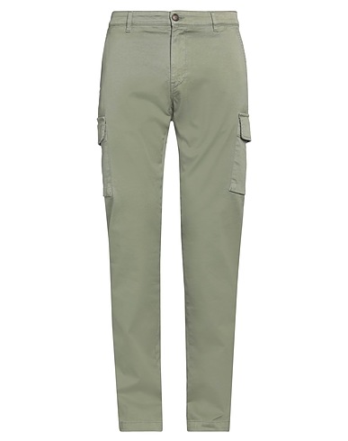 RE_HASH Casual pants Sage green 97% Cotton, 3% Elastane