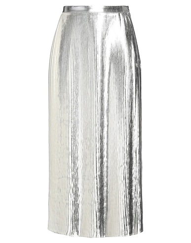 VALENTINO GARAVANI Midi skirt Silver 100% Polyester, Polyamide