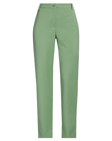 EMME by MARELLA Casual trouser Light green 63% Polyester, 30% Viscose, 7% Elastane