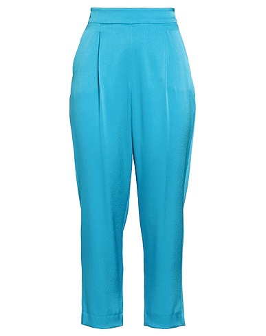 MARELLA Casual trouser Azure 82% Triacetate, 18% Polyester