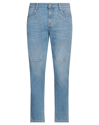 JECKERSON Denim pants Blue 98% Cotton, 2% Elastane