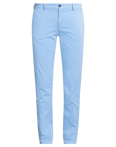 MANUEL RITZ Casual trouser Light blue 98% Cotton, 2% Elastane