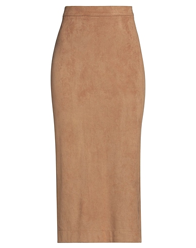 SISTE'S Midi skirt Camel 90% Polyester, 10% Elastane