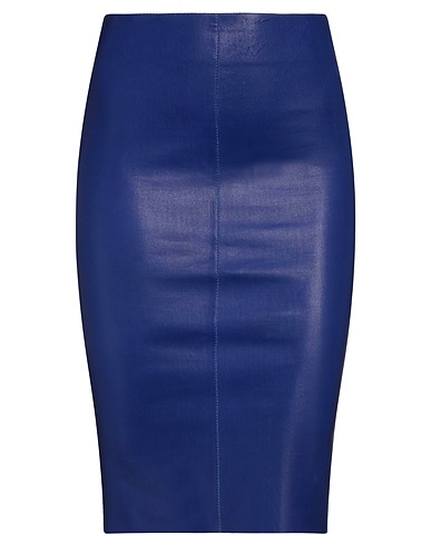 JITROIS Midi skirt Blue 100% Lambskin