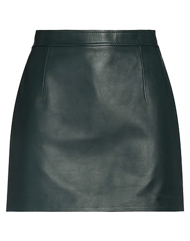 MARNI Mini skirt Dark green 100% Lambskin