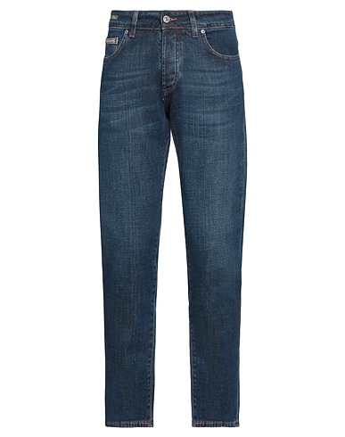 DW DENIM WORLD Denim trousers Blue 95% Cotton, 4% Polyester, 1% Elastane
