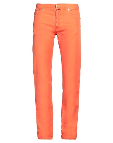 JACOB COHЁN Casual trouser Orange 75% Cotton, 25% Hemp