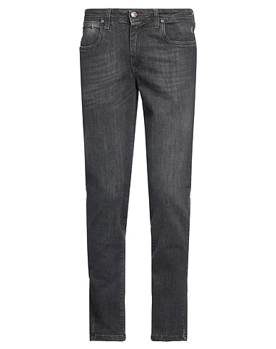BARBATI Denim trousers Black 98% Cotton, 2% Elastane