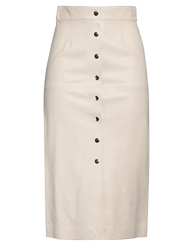 ISABEL MARANT Midi skirt Ivory 100% Lambskin