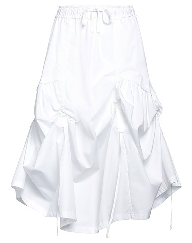 ISABEL BENENATO Midi skirt White 100% Cotton