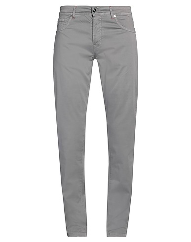 MARCO PESCAROLO Casual pants Light grey 85% Cotton, 11% Silk, 4% Elastane
