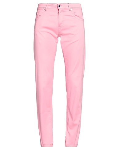 MARCO PESCAROLO Casual pants Pink 85% Cotton, 11% Silk, 4% Elastane