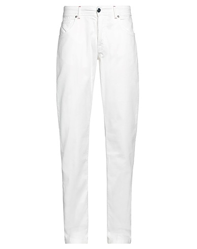 MARCO PESCAROLO Pantalone Panna 85% Cotone, 11% Seta, 4% Elastan