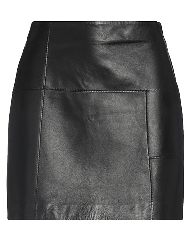 ALYSI Minirock Schwarz 100% Leder