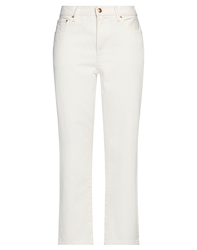 TORY BURCH Denim pants White 100% Cotton