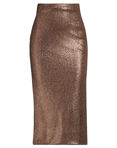 SISTE'S Midi skirt GOLD CAPSULE 91% Nylon, 5% Elastane, 4% Metallic fiber