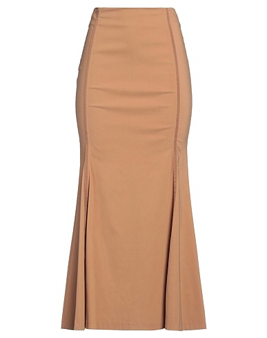SISTE'S Midi skirt Camel 66% Viscose, 30% Nylon, 4% Elastane