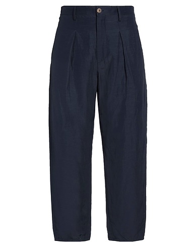 GIORGIO ARMANI Casual trouser Navy blue 61% Viscose, 39% Linen
