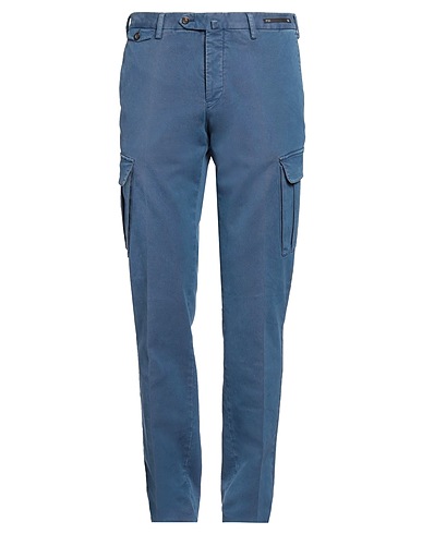 PT Torino Casual trouser Pastel blue 67% Cotton, 32% Polyester, 1% Elastane