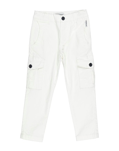 BIKKEMBERGS Casual trouser White 98% Cotton, 2% Elastane