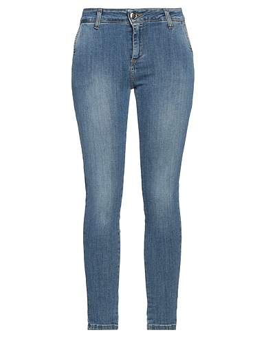 SISTE'S Denim trousers Blue 98% Cotton, 2% Elastane