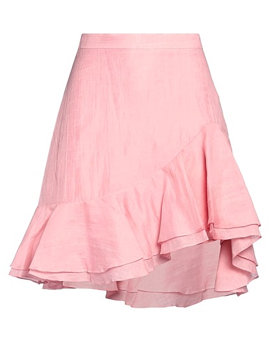 SANDRO Mini skirt Light pink 86% Linen, 14% Polyester