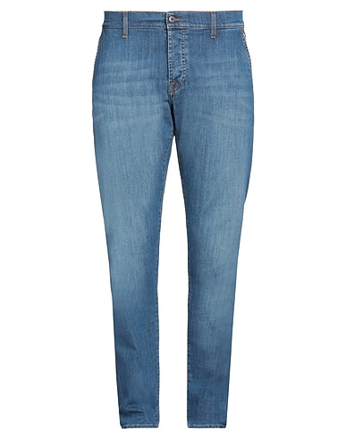 ROŸ ROGER'S Denim trousers Blue 98% Cotton, 2% Elastane