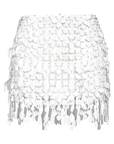 RABANNE Mini skirt White Plastic, Metal