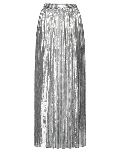 RABANNE Maxi Skirts Silver 100% Aluminum