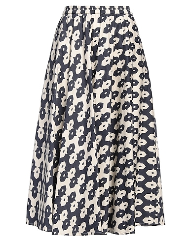 NIŪ Midi skirt Navy 97% Cotton, 3% Elastane