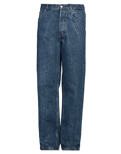 DRIES VAN NOTEN Denim trousers Blue 100% Cotton