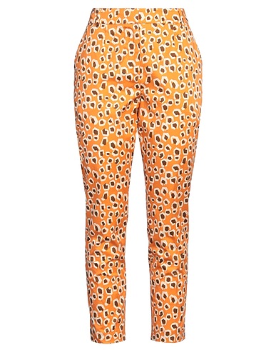 PUROTATTO Casual pants Orange 98% Cotton, 2% Elastane