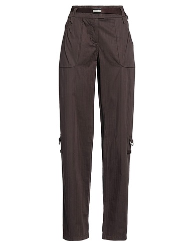 SPORTMAX CODE Casual trouser Dark brown 100% Cotton