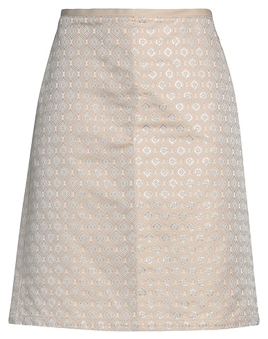 'S MAX MARA Mini skirt Beige 61% Cotton, 35% Acetate, 4% Polyester