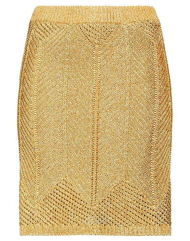 ALBERTA FERRETTI Minirock Gold 39% Baumwolle, 39% Polyester, 22% Metallfaser