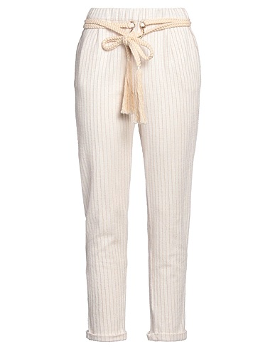 PUROTATTO Casual pants Ivory 67% Linen, 33% Cotton