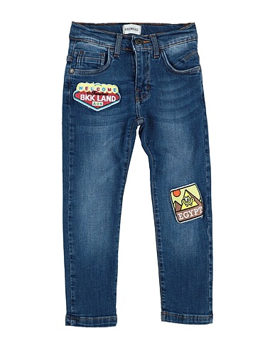 BIKKEMBERGS Denim pants Blue 97% Cotton, 3% Elastane
