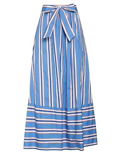 NIŪ Maxi Skirts Light blue 97% Cotton, 3% Elastane