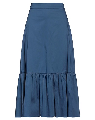 NIŪ Midi skirt Navy 79% Cotton, 18% Polyamide, 3% Elastane
