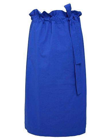 NIŪ Midi skirt Blue 94% Cotton, 6% Elastane