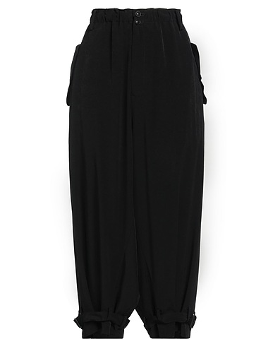 Y'S YOHJI YAMAMOTO Casual trouser Black 57% Triacetate, 43% Polyester