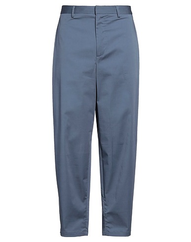 ..,BEAUCOUP Casual trouser Slate blue 97% Cotton, 3% Elastane