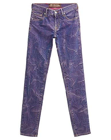 JACOB COHЁN Denim trousers Purple 97% Cotton, 3% Elastane