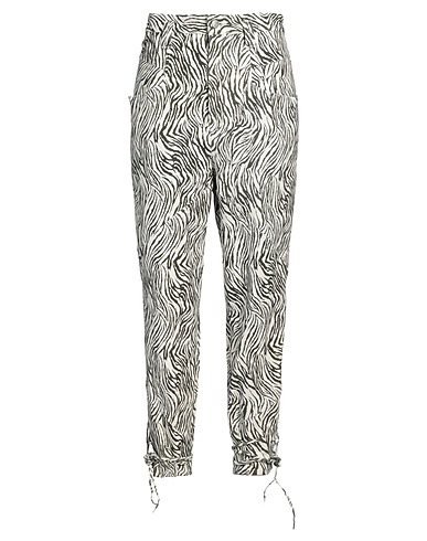 ISABEL MARANT Casual trouser White 100% Lambskin, Brass, Cotton, Elastane